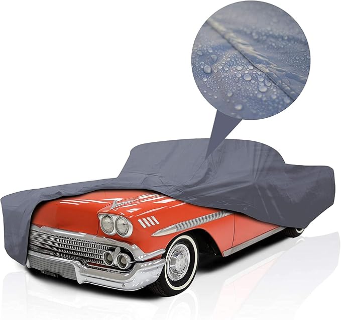 Supreme Full Car Cover – for Pontiac Star Chief 1955-1957 Hardtop Wagon 4-Door Semi Custom Fit Waterproof Full Coverage All Weather Windproof Dust Proof Indoor Outdoor Automobile