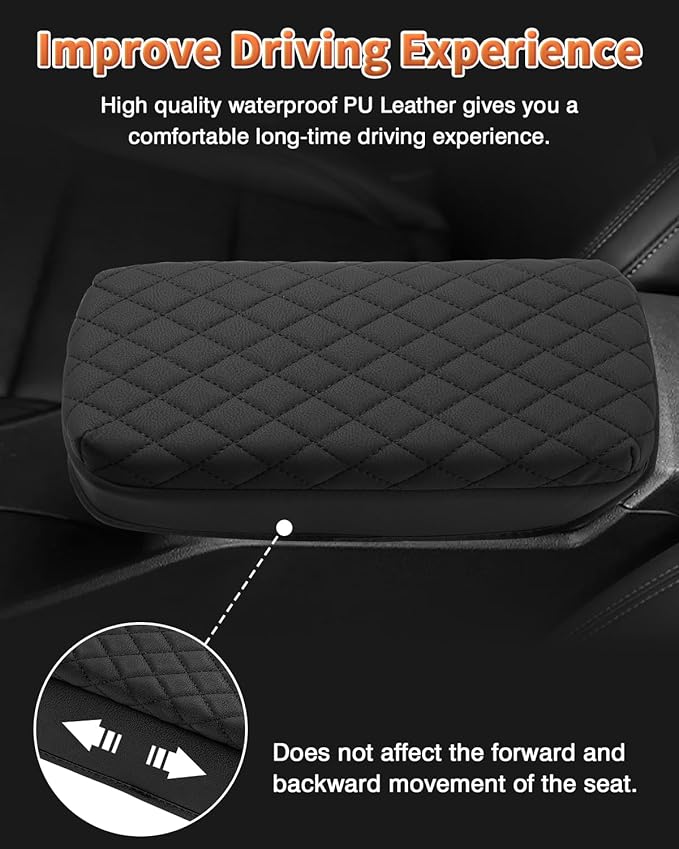 Shademax Custom for 2024 2025 2026 Chevy Trax Center Console Cover Armrest Cover for Chevrolet Trax LS/1RS/LT/2RS/ACTIV, Arm Rest Cushion Pad Leather Middle Console Lid Protector Trax Accessories