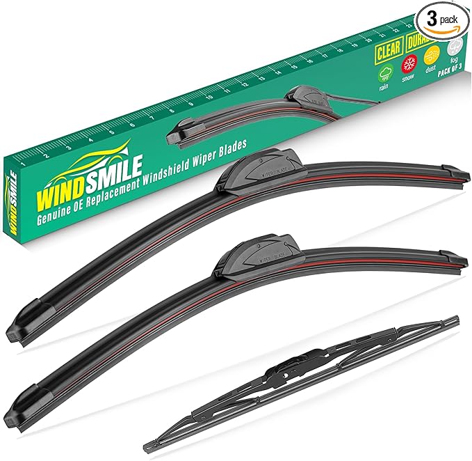 24" 18" 12" Windshield Wiper Blades Replacement for GMC Terrain 2018 2019 2020 2021 Premium All Weather Front Rear Wipers Set - OEM Quality (Pack of 3)