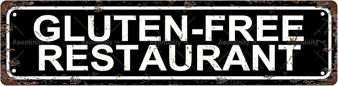RESTAURANT Non-Embossed Vintage Metal Tin Street Sign Bar Cafe Garage Cave Home Room Wall Bathroom Farmhouse Garden Porch Patio Decor, 16 x 4 Inch
