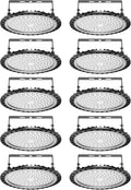 Viugreum High Bay LED Shop Lights, 500W UFO LED High Bay Light 50,000LM 120V LED High Bay Lights 5000K Daylight, Alternative to 2000W MH/HPS for Garage Workshop Barn Factory Warehouse - 10 Pack