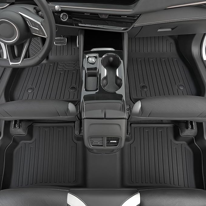 Floor Mats Set for Buick Envision 2021-2025 Accessories, Full Coverage All Weather Floor Mats Cargo Mat with Backrest Protectors & Door Sill Guards