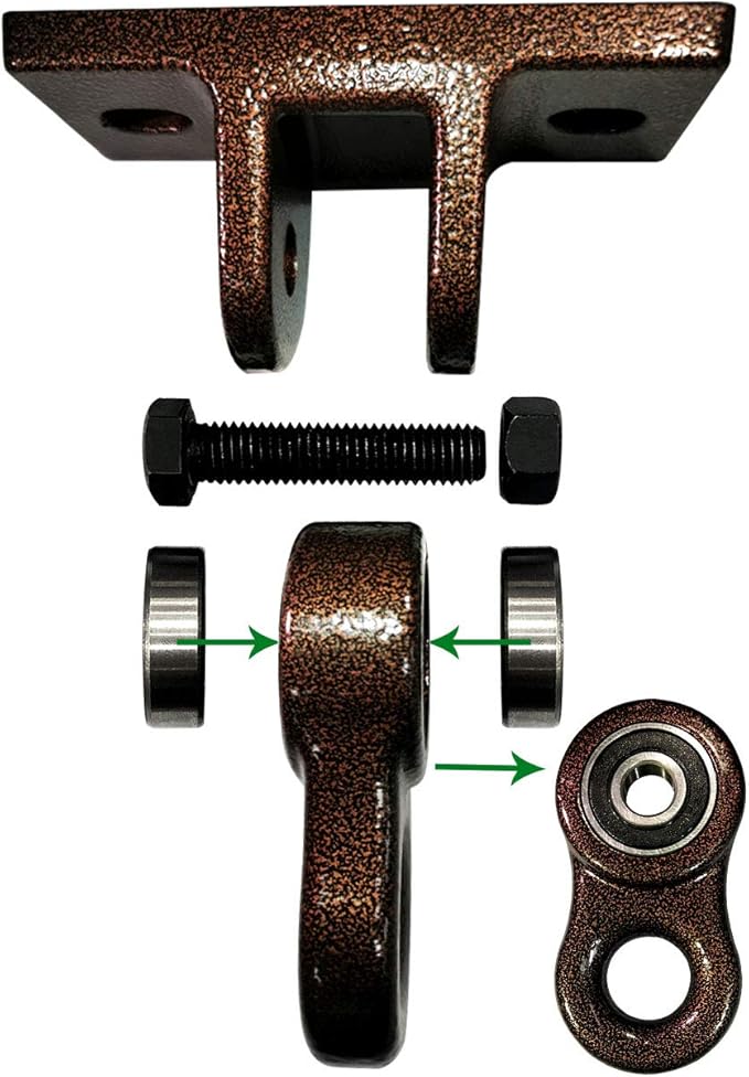 Heavy Duty Swing Sets Brackets Including 2 A-Frame Swing Set Brackets and 4 Swing Hangers for Playground Equipment Mounting Parts Hardware Included (Bronze)
