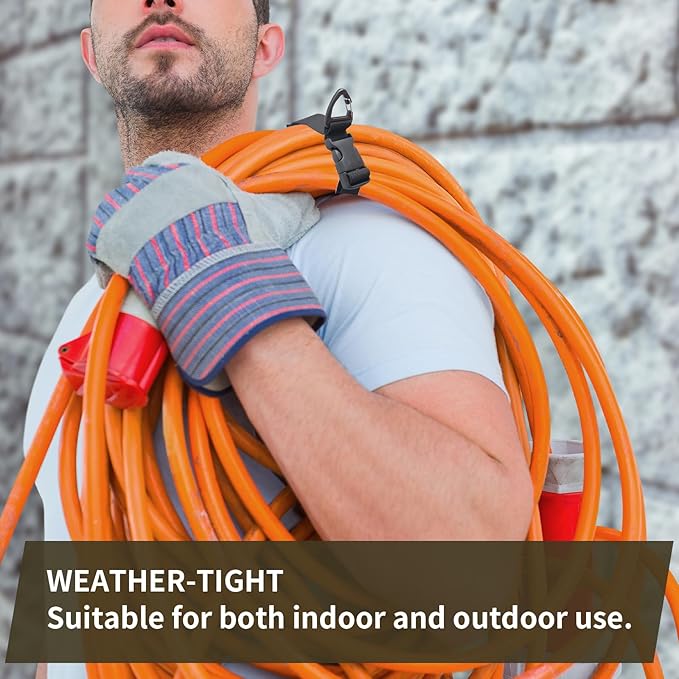 14 Pack 17 Inch Adjustable Extension Cord Holder Organizer with Triangle Buckle Heavy Duty Cable Organizer Versatile Tools Storage Strap Holder for Garage Storage Organization Supplies