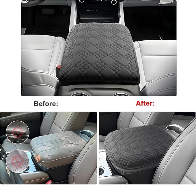 SXCY for 2025 Chevy Tahoe Suburban Armrest Cover Pad for 2025 Chevrolet Tahoe Accessories 2025 Tahoe Suburban Center Console Cover 2025 Tahoe Middle Console Cover Add Soft Cotton Cushion (Added-Pad)