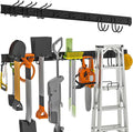 Garage Tool Organizer Wall Mount,Garden Tools Rack Holder,64 Inch Storage Hanger with Removable Heavy Duty Hooks