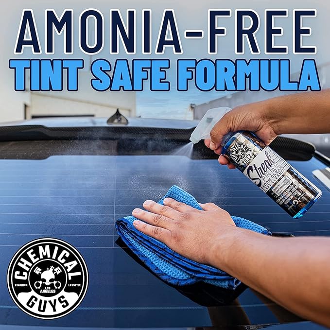 Chemical Guys CLD3001602 Streak Free Glass & Window Cleaner (Works on Mirrors, Navigation Screens & More; Car, Truck, SUV and Home Use), Ammonia Free & Safe on Tinted Windows, (2 Pack) 16 fl oz