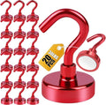 DIYMAG Magnetic Hooks, 30Lbs Strong Heavy Duty Cruise Magnet S-Hook for Classroom, Fridge, Hanging, Cabins, Grill, Kitchen, Garage, Workplace and Office Etc, (20 Pack-Red)