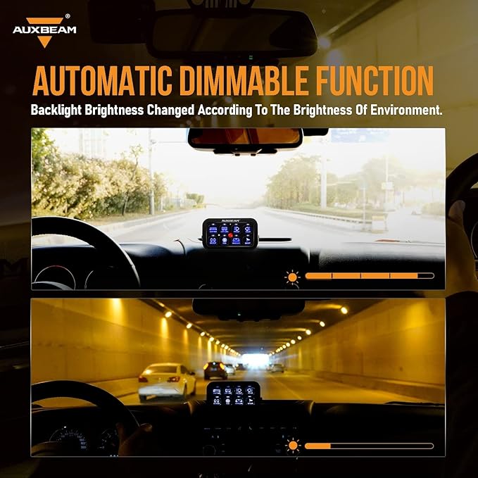 Auxbeam 8 Gang Switch Panel BA80 Automatic Dimmable LED Touch Control Panel Box Electronic Relay System Car Touch Switch Box Universal for Truck ATV UTV Boat Marine SUV Caravan -Blue, 2 Years Warranty