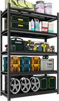 Adjustable 5-Tier Garage Shelving, Heavy Duty Steel Storage Rack, High Load Capacity, Ideal for Garage, Warehouse, or Home Organization (5-Tier 72" H x40 W x 18" D)