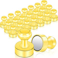 22 Pack Fridge Magnets Strong Magnets for Whiteboard, Push Pin Refrigerator Magnet Small Strong Rare Earth Magnets Neodymium Magnet for Office, Classroom, Kitchen, Home, Gold