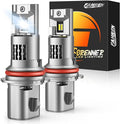 Fahren 9007 Bulb, Ultra Brightness 6500K, 1:1 Same Size HB5 Fog Light with 18000RPM Cooling Fan, Plug-N-Play (2 Pack)