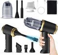 Car Vacuum Portable Cordless - 21000PA High Power Car Cleaning Kit, 4 in 1 Multifunctional Mini Vacuum Cleaner, Air Duster for Car, Home, Office to Remove Sand, Dust, Gifts for Lover Family