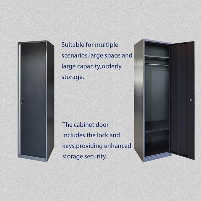 JZD Steel Garage Cabinet System, Tool Organization with Wooden Worktop, for Auto Repair Shop Basement Factory