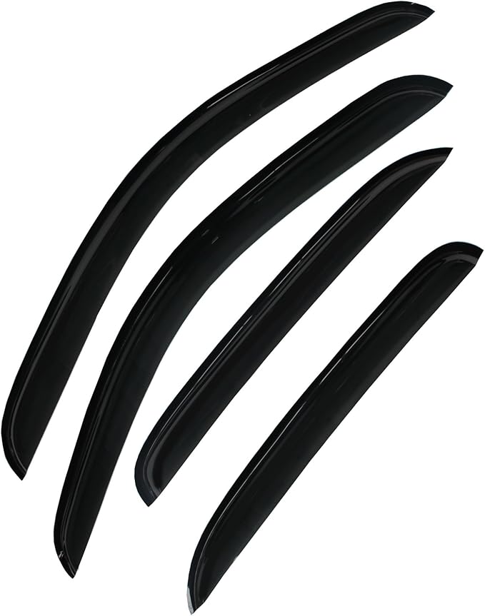 Sun/Rain Guards Window Visors Wind Deflector Compatible with Avalanche/Suburban/Yukon/Silverado/Sierra Crew Cab 4pcs