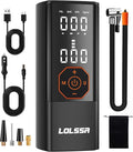 Tire Inflator Portable Air Compressor-180PSI Air Pump for Car Tires-Cordless Tire Pump with Pressure Gauge, Cigarette Lighter Plug for Motorcycle, Bike, Ball, Dual-Use Type