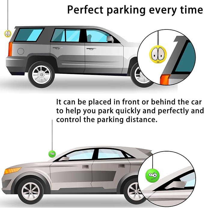 2 Pack Garage Parking Aid - Double Car Parking Assist System with Telescopic Adjustable Length