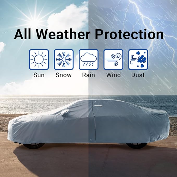 iCarCover Custom Car Cover for 2008-2013 Infiniti G37 Coupe & Convertible, Waterproof All-Weather Rain Snow UV Sun Protector Full Exterior Weatherproof Indoor Outdoor Car Cover with Strap