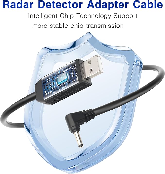 Radar Detector Power Cable for Cobr RAD350 380 450 480i 700i XRS9370 955 5300 9940 SPX 5300 5521 7700 ESR700 ESD737 767 SLR Vendetta 500,Power Cord for Cobr,Car Replacement Charging Cable 3.3ft