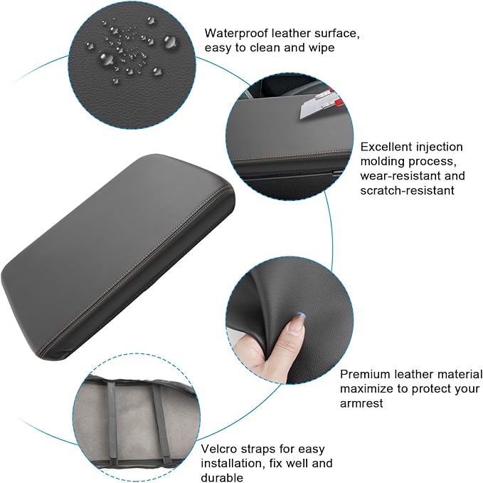 SXCY for 2024 2025 Honda Prologue Armrest Cover [Thin Cover] 2024 2025 Prologue Center Console Cover for 2024 2025 Honda Prologue Console Cover 2024 2025 Prologue Accessory (Brown)