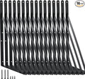 16 Pack L18 x H 12" Black Heavy Duty Shelf Brackets with Screws Metal Shelf Brackets Shelf Support Angle Brackets for Shelves L Brackets Heavy Duty Floating Shelf