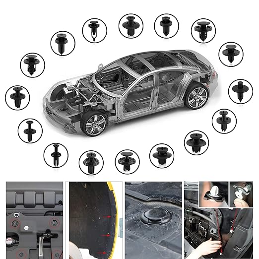 Car Push Retainer Clips 750pcs with 16 Popular Push Pins for Auto Parts - Sizes - Blue Fastener Remover Tool for Toyota, GM, Ford, Honda, Acura, Chrysler