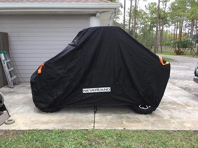 NEVERLAND UTV Cover Heavy Waterproof Denier Oxford Cloth for Polaris RZR Yamaha Can-Am Defender Kawasaki Ranger Cover 4-6 Passenger Black