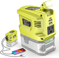 200W Portable Power Inverter Compatible with Ryobi 18V,Ecarke Outdoor Generato Battery Converter with 2 USB&LED&AC Battery Powered Outlet,Convert DC 18V/20V to AC 110V-120V Portable Power Station