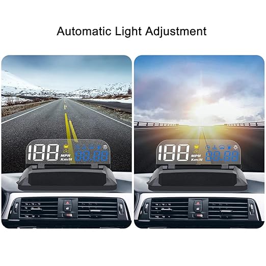KAOLALI Car Hud Head Up Display Speedometer Odometer OBD2 HD 3D Reflection Multi-Function Display Overspeed Alarm for Cars