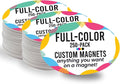 Magnet Me Up Customizable Magnet Pack, Oval Magnetic Decal, Advertising, Personal Use, Gifts, Souvenir, Choose Your Text, Upload Image, Add Text, 250 Pack, 4x6 Inches, Bumper Magnet, Crafted in USA