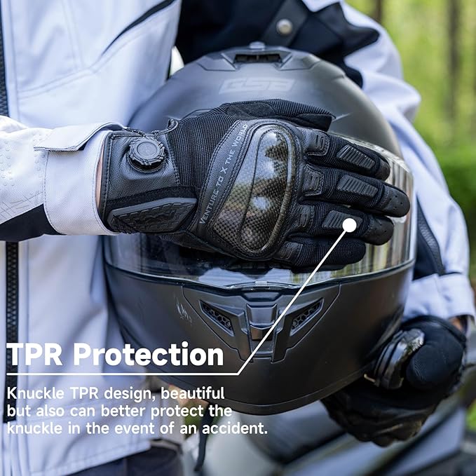 VXW High Protection Motorcycle Gloves for Men - Gel Palm Sliders& Joints Protection Design, High-Speed Sports Gear for MTB/ATV/BMX/Motocross/Racing/Dirt Bike Gear