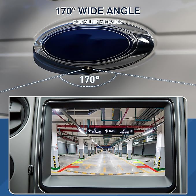 Rear View Backup Reverse Camera Compatible with Ford F150 2010-2014, Ford Mustang 2015-2020 & Lincoln MKC 2015-2019, Park Assist Backup Camera EL3T-19G490-AA, EL3Z-19G490-D, BL3Z-19G490-B