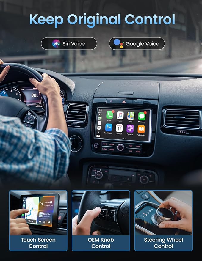 Kello Wireless CarPlay Adapter for iPhone, Convert Wired to Wireless Carplay Adapter, [5.2Ghz Bluetooth] Apple Car Play, Auto for iPhone iOS 10+/ Android 11+, Support OTA