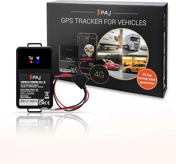 PAJ GPS Vehicle Finder 4G, 1.0 - Cellular Connected, Real Time Tracking GPS Tracker for Cars, Motorcycles, Trucks & More - Versatile & Secure Fleet Management