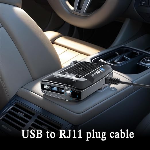Radar Detector Cable, USB to RJ11 Plug Cord Compatible with Escort Passport 9500i, MAX360, Uniden R1 R3 R7, Beltronics,Radenso XP etc, 5Ft Length Replacement Radar Detector Cable