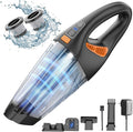 Handheld Vacuum Cordless, 18000Pa 160W Hand,30Min Car Vacuum Portable Cordless Rechargeable High Power Lightweight LED Light Fast Charge Vacuum Cleaner for Car Home