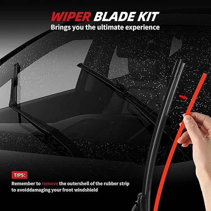 OTUAYAUTO Windshield Wiper Blades - Replacement for Jaguar F-PACE 2017-2025, Front and Rear Wipers Set, Top Lock - 26"+19"+13" (Pack of 3)
