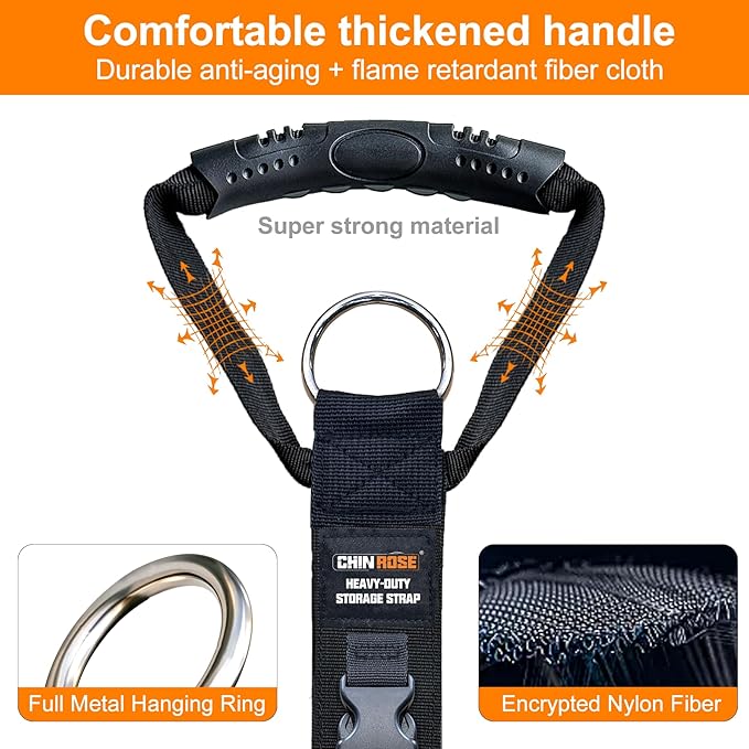 Extension Cord Organizer, 2 PCS Extension Cord Hanger with 5 Slots, Extension Cord Holder, Garage Garden Storage Straps for Cable, Hose, Rope, Tool