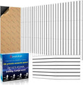 8 Pack 2-Layer Fold Soundproof Wall Panels, 24 x 12 x 0.41 in Large Sound Proof Foam Panels for Walls, 0.9lb/ft³ High Density, 3D Acoustic Panels,Artistic Noise Dampening Panels White&Black