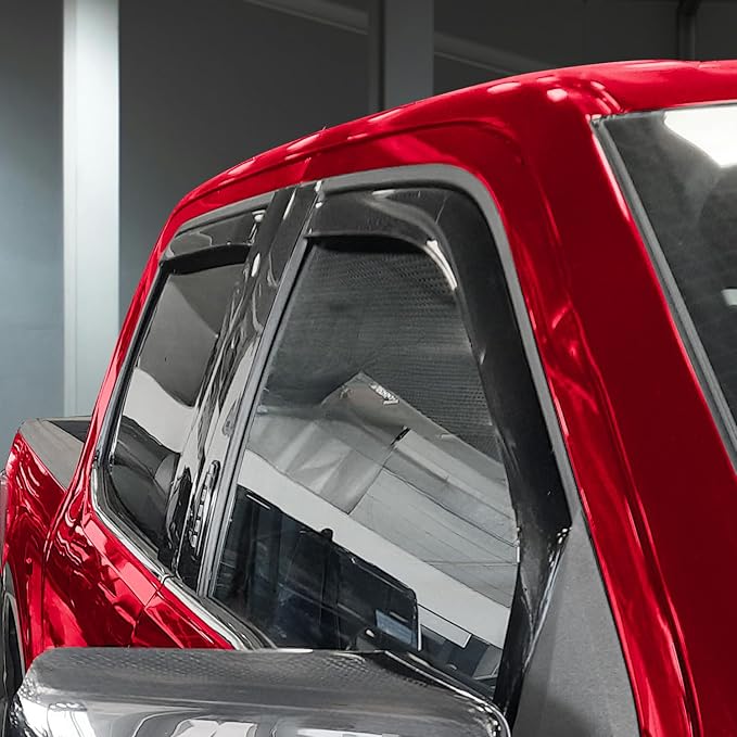 Voron Glass in-Channel Extra Durable Rain Guards for Ford F150 2021-2025 SuperCab, Window Deflectors, Vent Window Visors, 4 Pieces - 200908