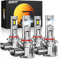 forenner Fahren 9005 9006 𝐋𝐄𝐃 Bulbs, 𝟏𝟎𝟎𝟎𝟎𝟎𝐋𝐌 𝟏𝟎𝟎𝟎% Super Brighter, 1:1 Size HB3 HB4 fog light bulb 6500K Cool White, Plug and Play IP68 Waterproof, Pack of 4