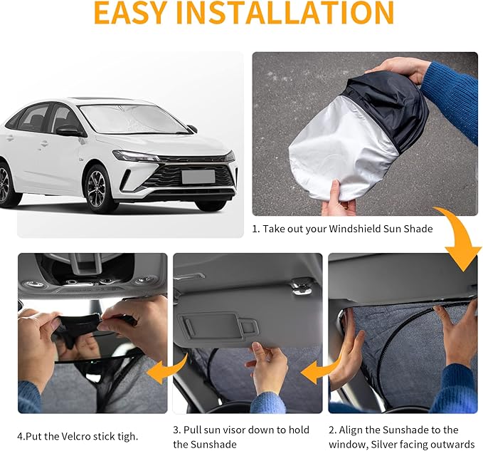 for Ford Transit 2015-2023 2024 2025 2026 Car Windshield Sunshade Sun Shield Custom Fit Transit Wagon XL Cargo,Wagon XLT,Connect Van XL,Front Window Shades Cover Sun Visor Protector Car Accessories