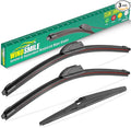 24" 17" 12" Windshield Wiper Blades Replacement for Toyota RAV4 2006 2007 2008 2009 2010 2011 2012 RAV 4 Premium All Weather Front Rear Wipers Set - OEM Quality (Pack of 3)