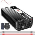 2000W (Peak Power 4000W) Pure Sine Wave dc to ac Inverter Remote Switch DC 24V to AC 120V 60HZ Solar Converter for Home car&Yacht (DC24V (Range 20V-30V) 2000W)