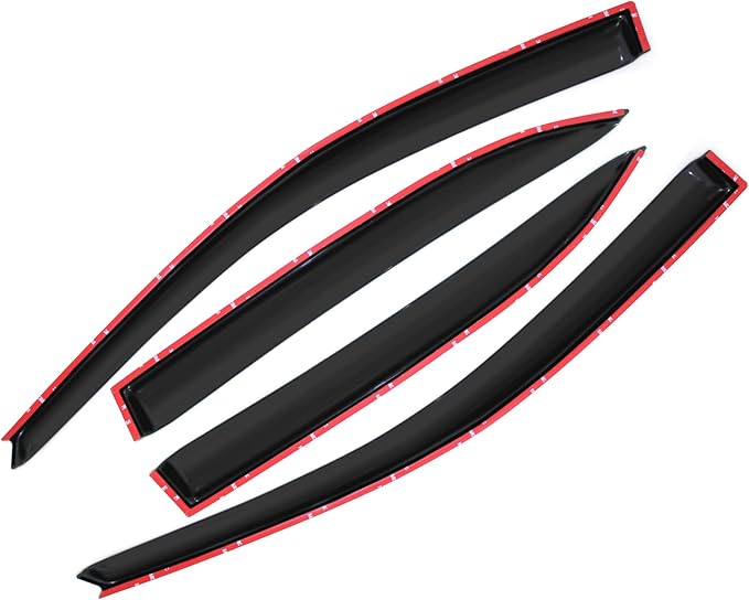 Smoke Window Visors Compatible with 2003-2008 Toyota Corolla Sun/Rain Guards Wind Deflector 4pcs 94620