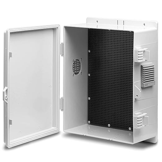 Outdoor Electrical Junction Box, ABS Water Resistant Enclosure with Internal Mounting Panel & Hinged Cover (13" H* 9.2" L* 5.6" W)