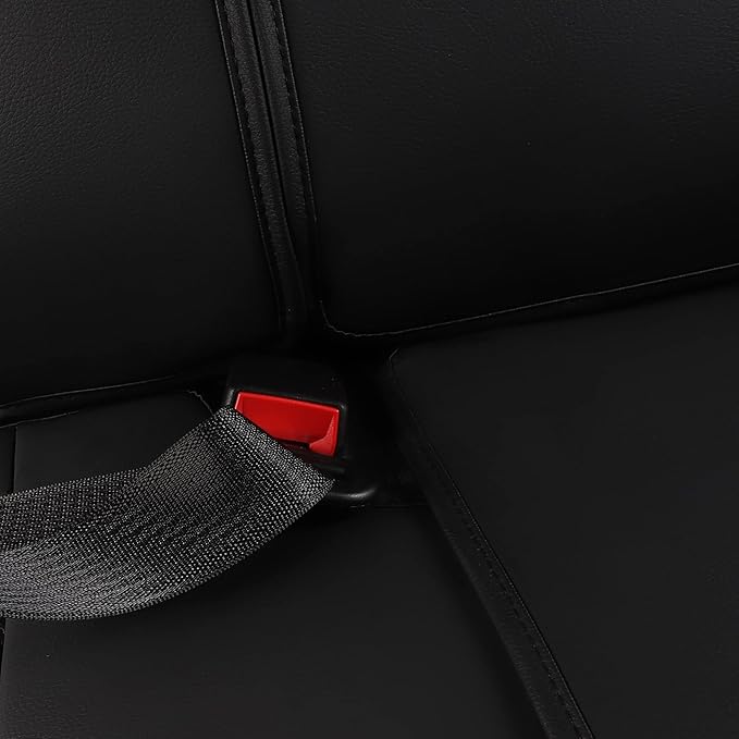 JOJOBAY Car Seat Covers for Dodge Ram 2 Pcs Front,Fit Ram 2009-2025 1500/2500/3500 Pick-up Truck,Crew,Regular,Quad,Mega Cab,Waterproof Leather Automotive Seat Covers 2 PCS Front,Black
