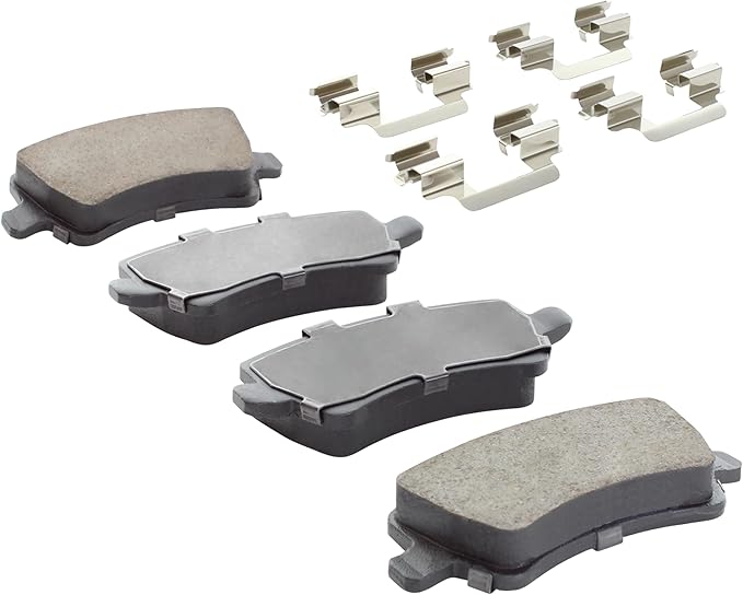 Premium Semi-Metallic Rear Brake Pads (1001-1307AM) Compatible with 2008-2018 Volvo (S60/S60 Cross Country/V60/V60 Cross Country/V70/XC60/XC70)