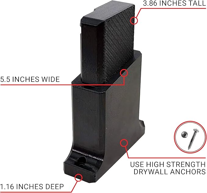 Spartan Mounts Locking .223/5.56 Rifle Mount Wall Display | Low Profile Floating Design Vertical and Horizontal Mounting Solution | Gun Room Safe Storage Organzation | Made in USA