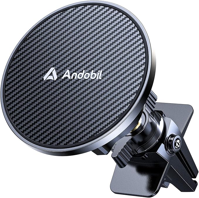andobil Magnetic Phone Holder for Car Vent Suitable for iPhone 16/15/14 Grey